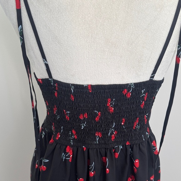 SHEIN Black Cherry Print Midi Dress - Picture 5 of 5